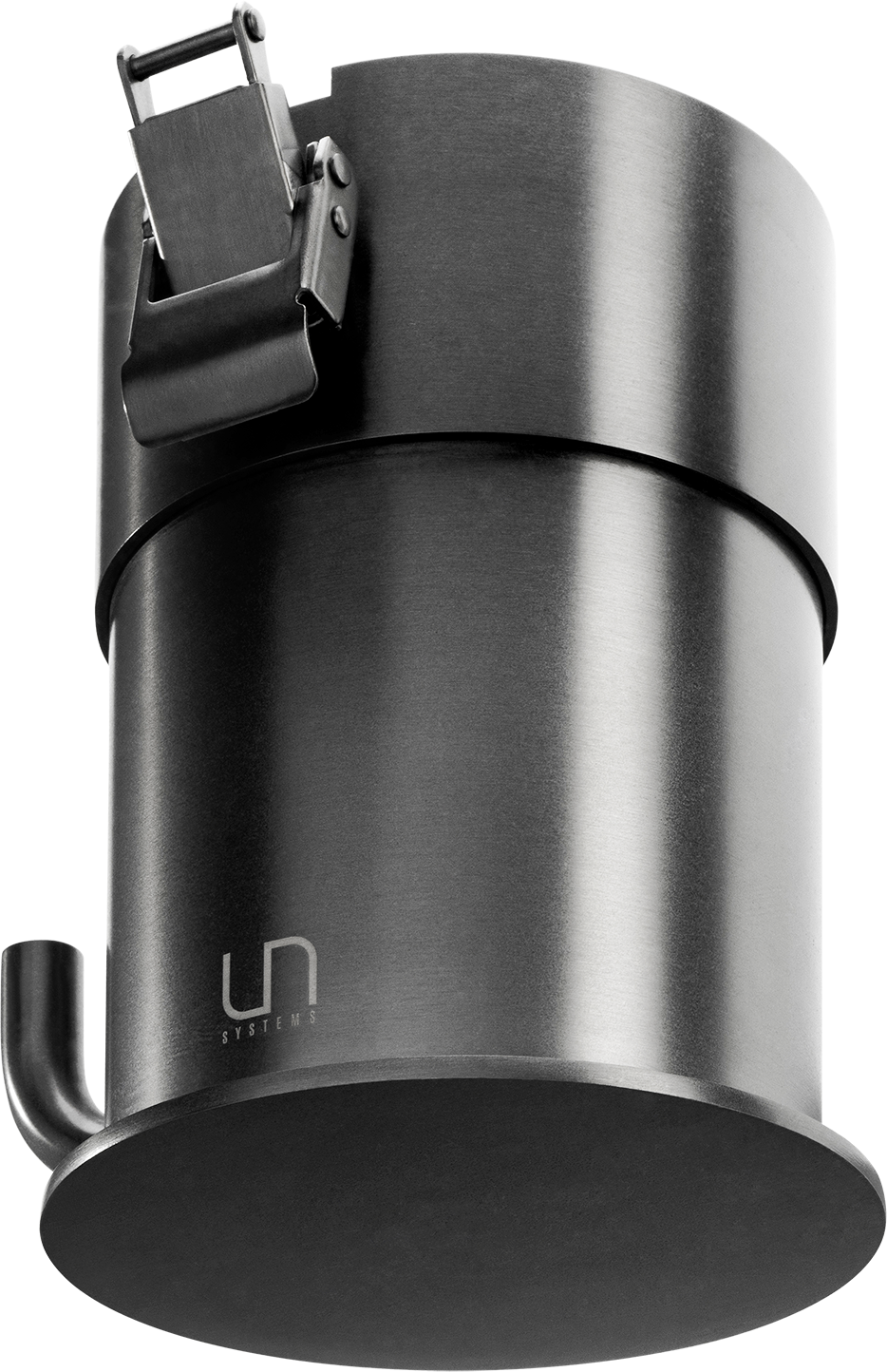 bottom-up view of the ultum nature sytems 32 oz blitz stainless steel canister filter without the lid